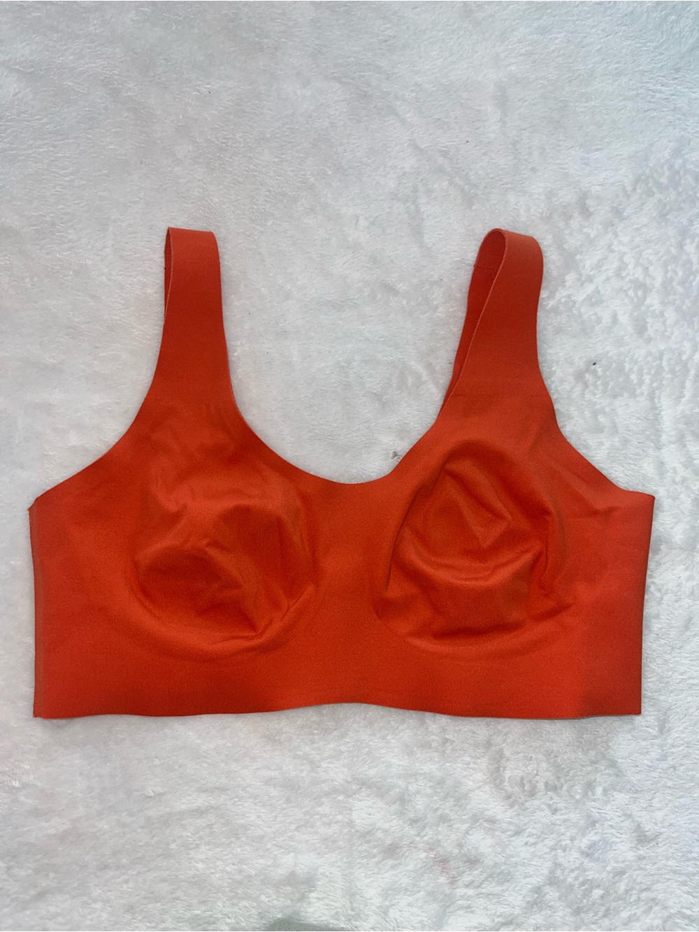 Knix LuxeLift Pullover Bra seamless wire-free pullover bralette Coral Red S